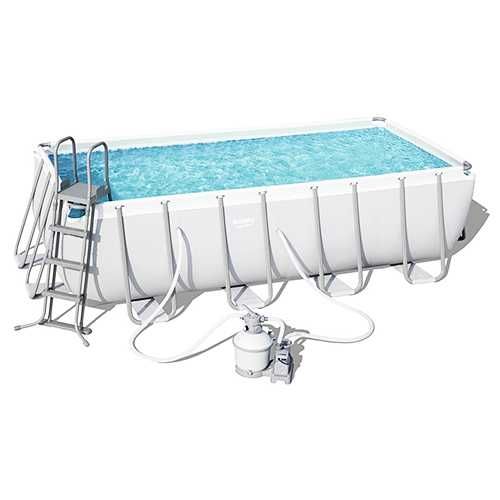 Каркасний басейн Bestway 56671 прямокутний 488 х 244 х 122 см