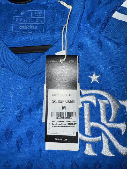 Blusa Flamengo azul 3 Uniforme 2024 Original Nunca Usada