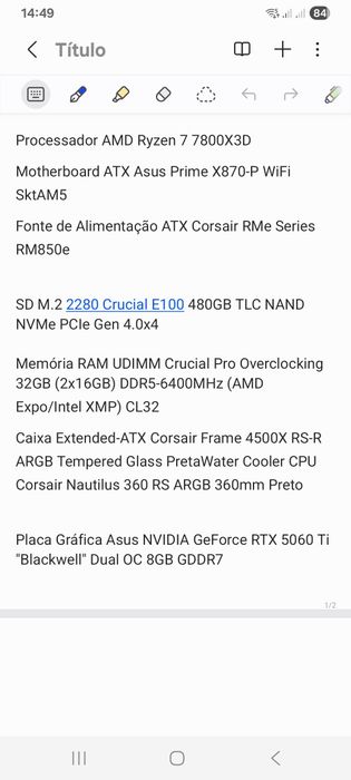 Pc Gaming ryzen 7 7800x3d