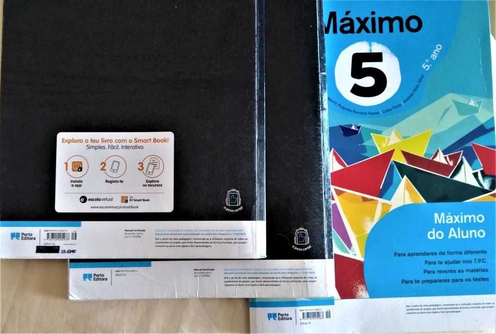Manual e caderno de fichas matemática 5ºano Máximo