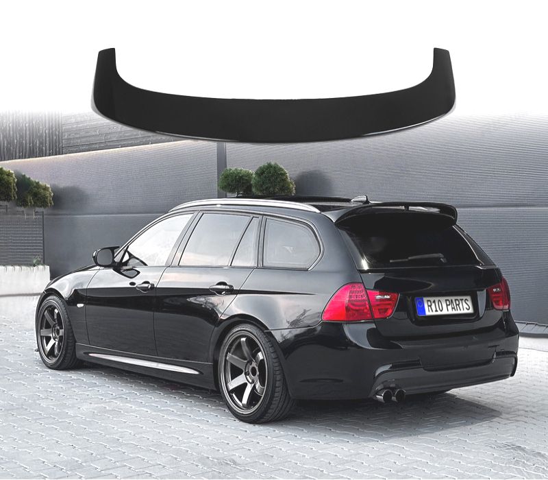 SPOILER AILERON BMW E91 TOURING LOOK M PERFORMANCE PRETO BRILHANTE