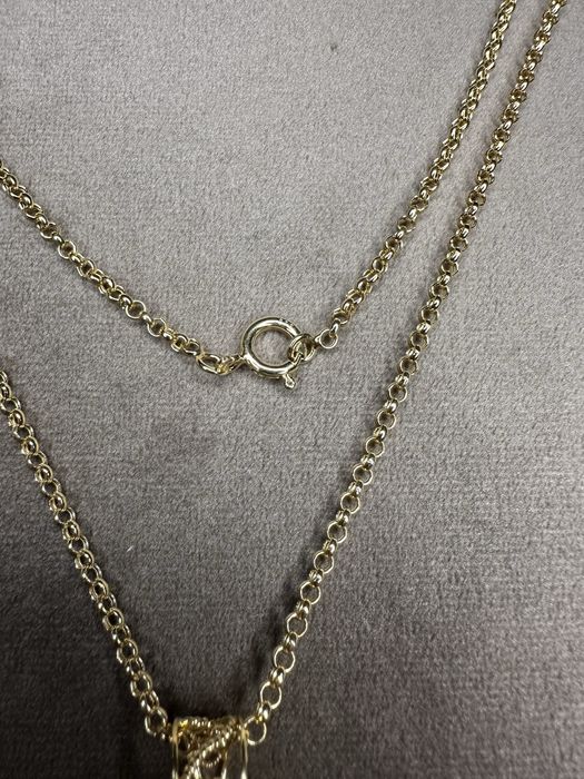 Fio colar com coração de Viana em prata dourada