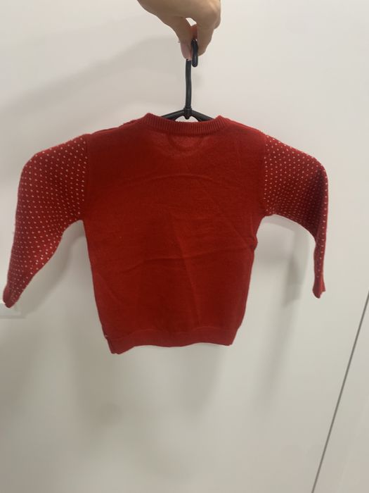 Sweter świąteczny czerwony mikołajki sesja świąteczna