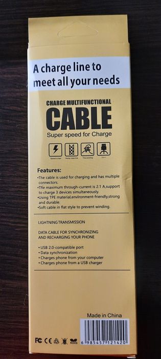 Кабель для зарядки 3 в 1