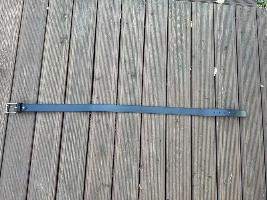 czarny męski skórzany pasek Leather belt