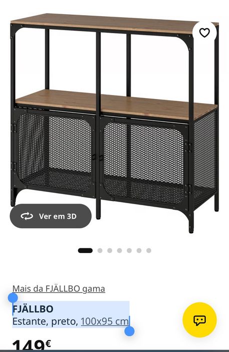 Móvel/ Estante preto e madeira