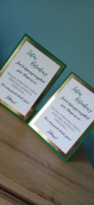 Karta a5/a4 Zestaw ratunkowy, koszyk ratunkowy