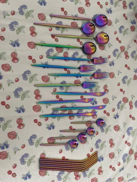 Iridescent Cutlery Set (Pink, Green, Yellow)443435147110666243