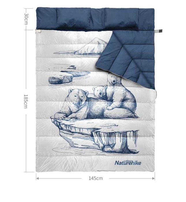 Спальний мішок двомісний із подушками Naturehike Polar bear NH19S016-D