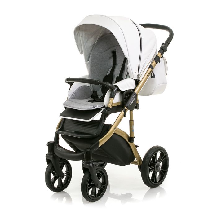 Коляска 2 в 1 Mioobaby Zoom Royal Edition White/Gold