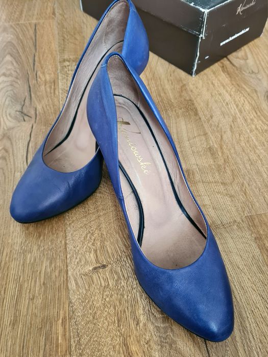 Niebieskie czółenka - szpilki r.37,5