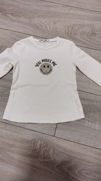 Zestaw ubranek dla dziewczynki 98 bluzki , bluza welurowa , sukienka