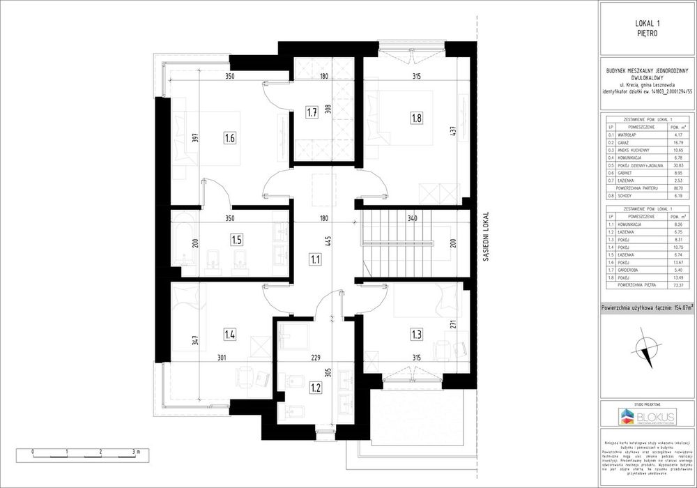 Duży nowoczesny dom pod lasem w Lesznowoli 154,07 m2