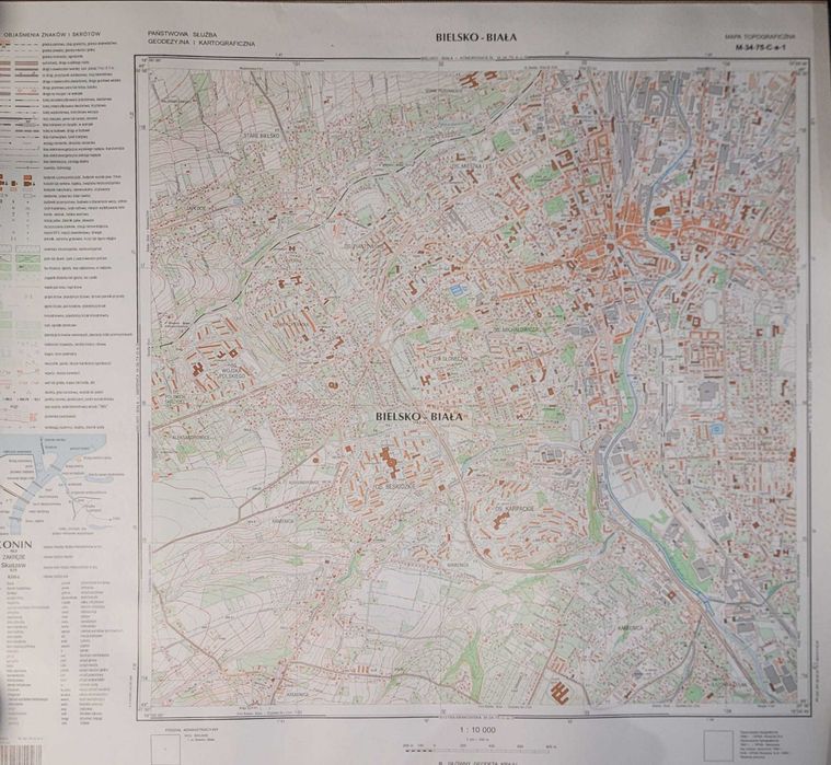Stare mapy topograficzne z lat 90-tych i 2000-nych - 44 szt.