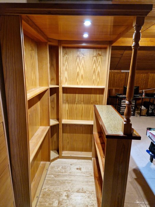 Bar móvel madeira sala