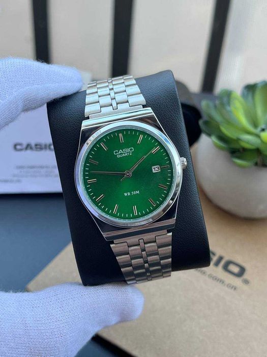 Годинник Casio MTP-VC01 Silver-Green | часы касыо A159 | MTP-B145D