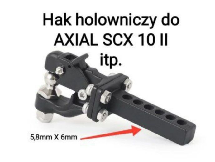 Zaczep kulowy na hak+hak z blokadą do modelu zdalnie sterowanego rc
