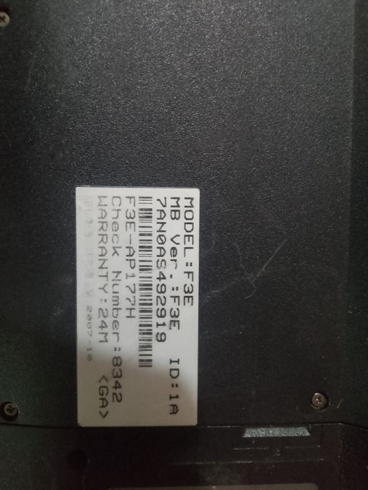 Laptop Asus uszkodzony