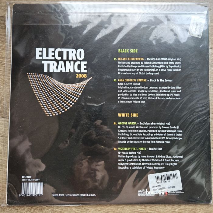 Various ‎– Electro Trance 2008 - Vinyl 1