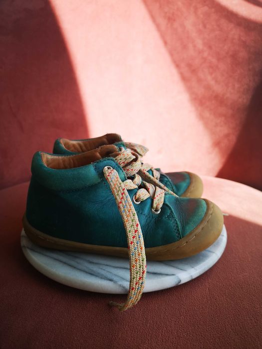 TELYOH zielone trzewiki skórzane Made in Portugal r. 26 (24-25)