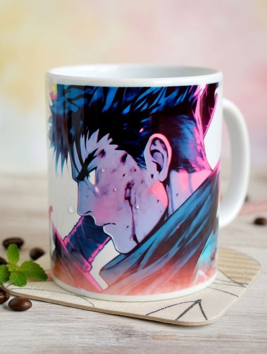 Berserk Guts manga anime prezent kubek Ceramiczny