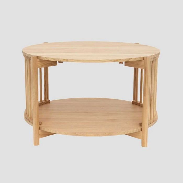 Stolik kawowy ALMA drewniany naturalny 80x80x45 cm