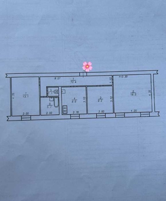 Трикімнатна квартира за 39 000$.