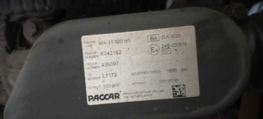 Двигун Двигатель Мотор ДАФ DAF CF XF 106.440 MX-11 Euro 6 2016 рік