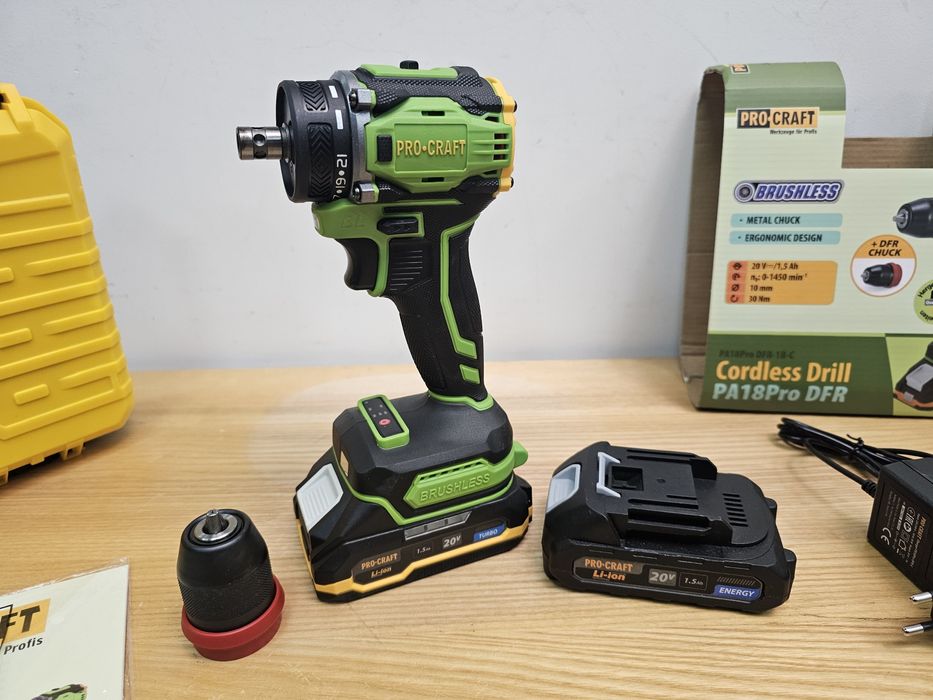 2шт Акб Съёмный патрон ProCraft PA18Pro DFR Шуруповерт Бесщеточный