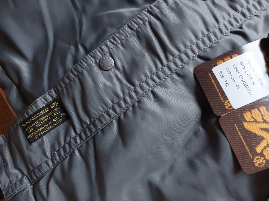 Kurtka Parka Fishtail alpha industries size 3XL szara NoWa