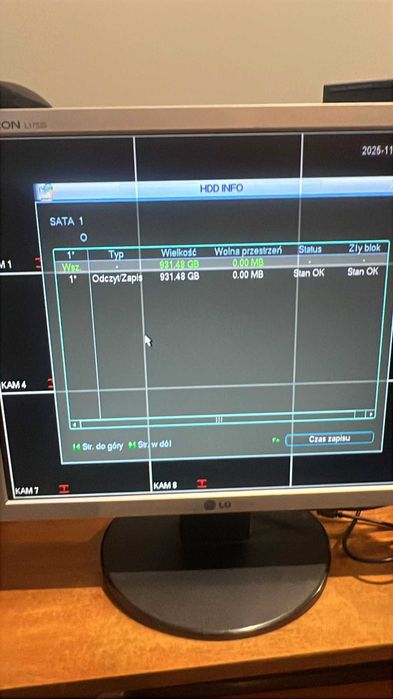 Rejestrator BCS-DVR0801ME 8 kanałów +HDMI + twardy dysk 1TB