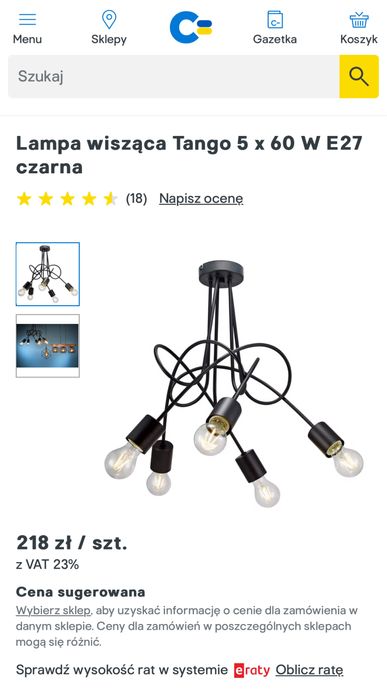 Lampa wisząca Tango z żarówkami