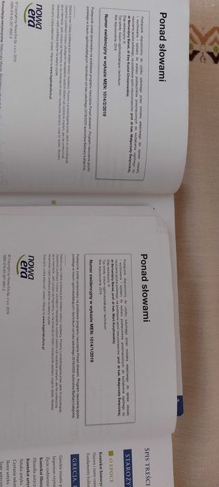Zestaw podręczników do Liceum/Technikum "Ponad słowami" 1