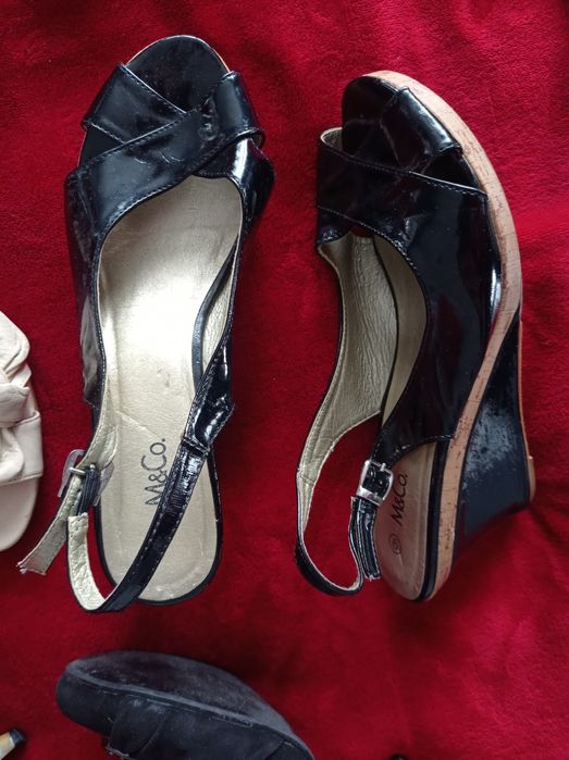 Buty szpilki damskie rozmiar 39 tanio czarne beżowe Marks Spencer