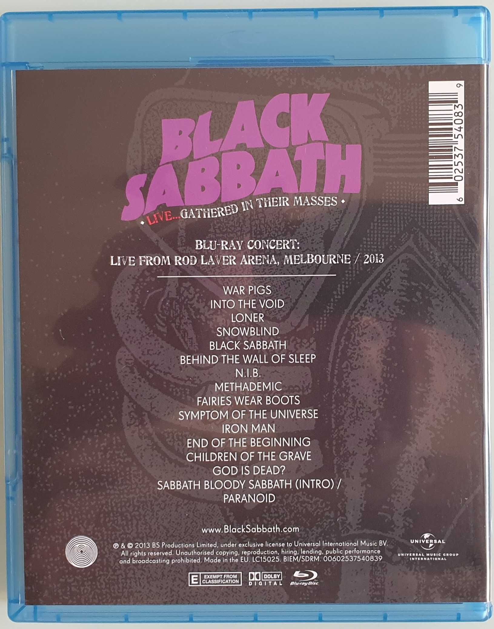 Black Sabbath - Gathered at Their Masses (live) Blu-ray