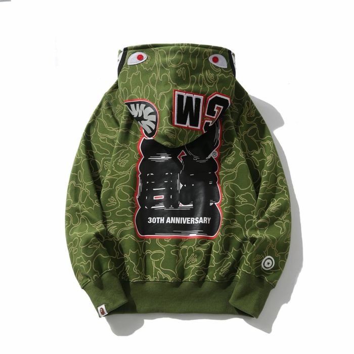 Зіп худі BAPE 30th Anniversary Line Camo Shark Hoodie/ кофта бейп акула