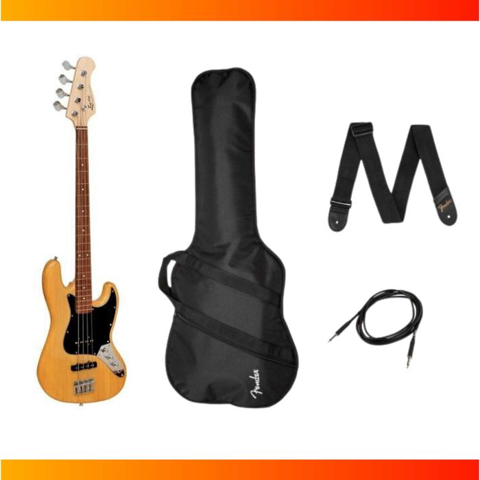 Gitara basowa Ever Play typu Jazz Bass + pokrowiec + pasek