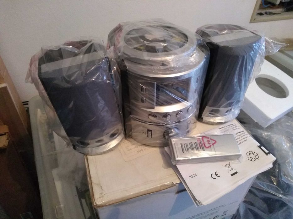 Mini sistema CD áudio vintage, NOVO!