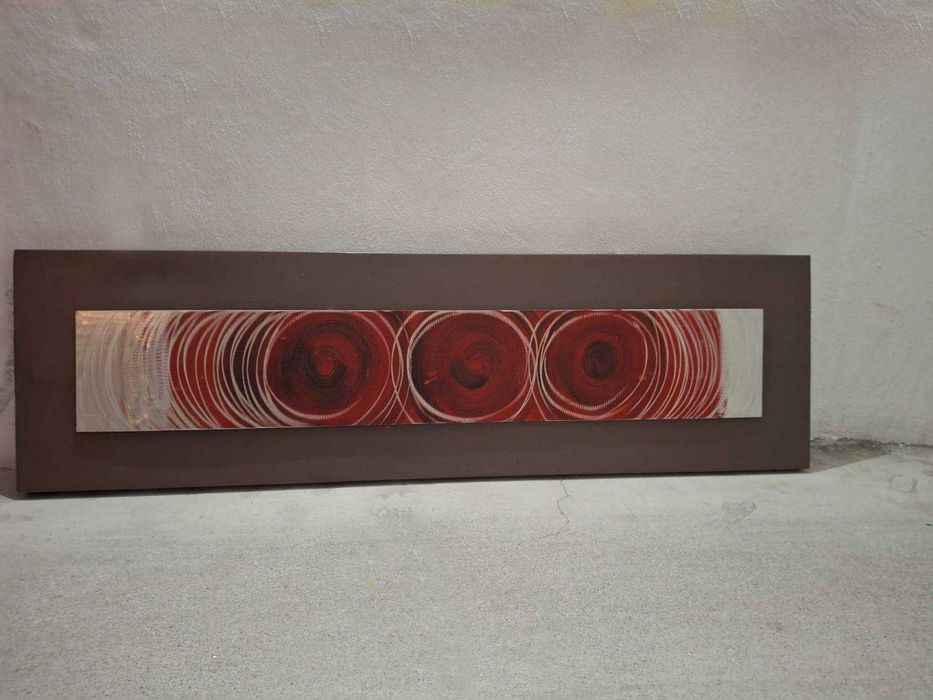 Quadro com chapa de metal decorativo