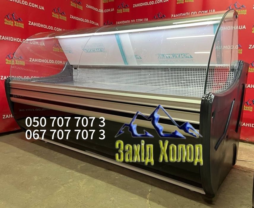 Холодильна вітрина. Горизонтальна вітрина. Вітрина для м'яса. Gold