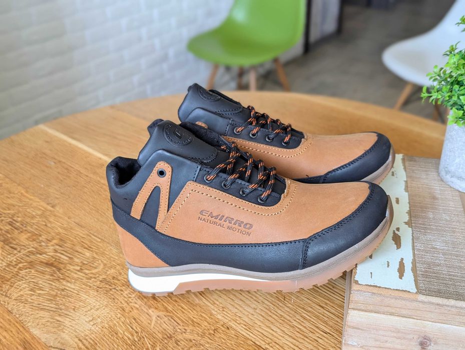 Чоловічі зимові черевики натуральна шкіра теплі і зручні БОтинки мужск