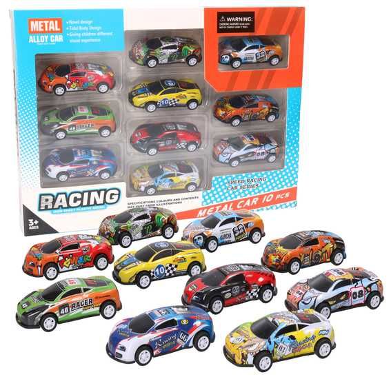 Auta zestaw 10szt do garaży i tras