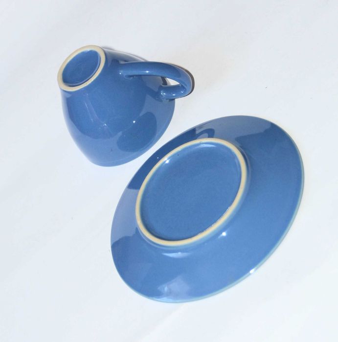 Ceramiczna Filiżanka i spodek Zestaw do Espresso Blue