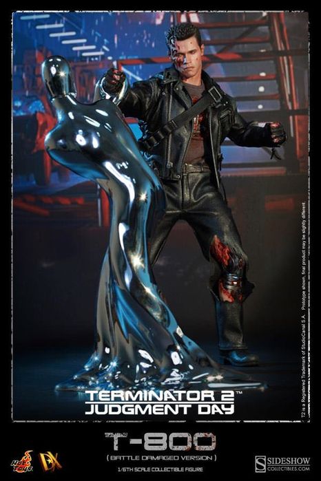 Фигурка 1/6 hot toys DX 13 TERMINATOR 2 T-800 BATTLE DAMAGED