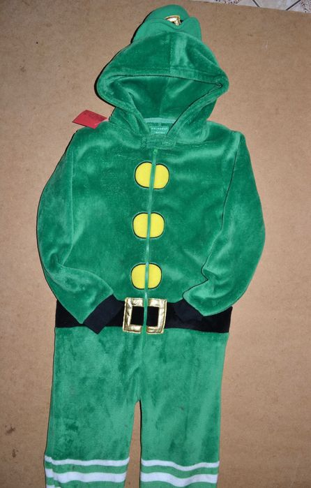 świąteczny strój przebranie piżama Elf Skrzat 7/8 Lat_122/128 cm