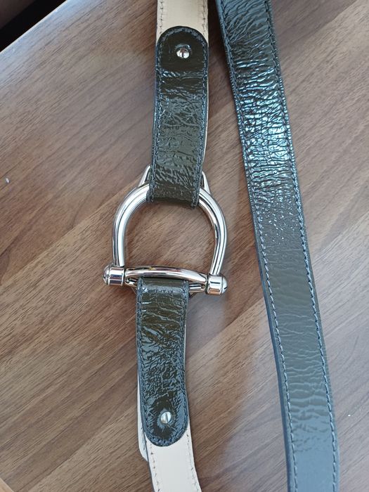 Шикарный женский ремень COCCINELLE оригинал Италия кожа лак М