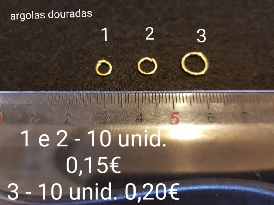 Argolas terminais bijuteria artesanato