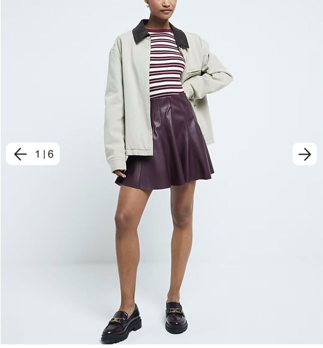 Шкіряна спідниця River Island