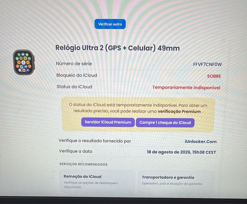 Apple watch ultra 2 bloqueado