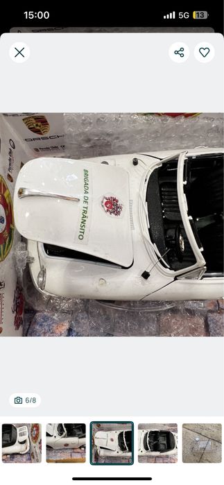 Carro coleção escala Porsche 356B - c/ falhas